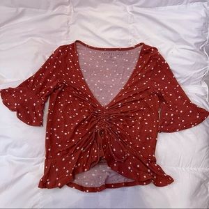 AEROPOSTALE RUFFLED CINCH TOP